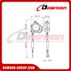 DSPE-06(S)-LE Línea de vida autorretráctil de seguridad de acero inoxidable con gancho de seguridad de acero