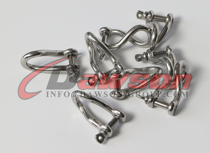 Grillete trenzado de acero inoxidable, Grillete giratorio AISI304 con pasador roscado, Grilletes SS316 - Dawson Group Ltd. - Fabricante y proveedor de China