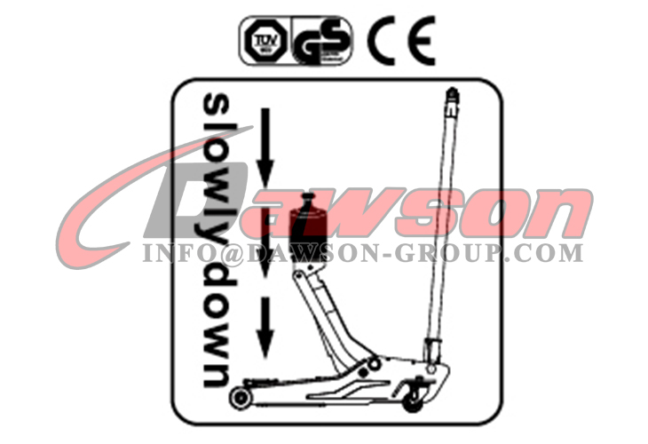 DSTA820011 Gato hidr&aacute;ulico con carretilla de 2 toneladas, Gato hidr&aacute;ulico de piso de perfil bajo - Dawson Group Ltd. - Proveedor de China, F&aacute;brica
