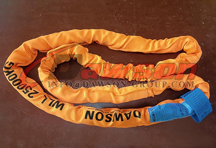 WLL 25T 25000kg ポリエステル ラウンド スリング、頑丈なラウンド リフティング スリング - Dawson Group Ltd. - 中国メーカー、サプライヤー、工場