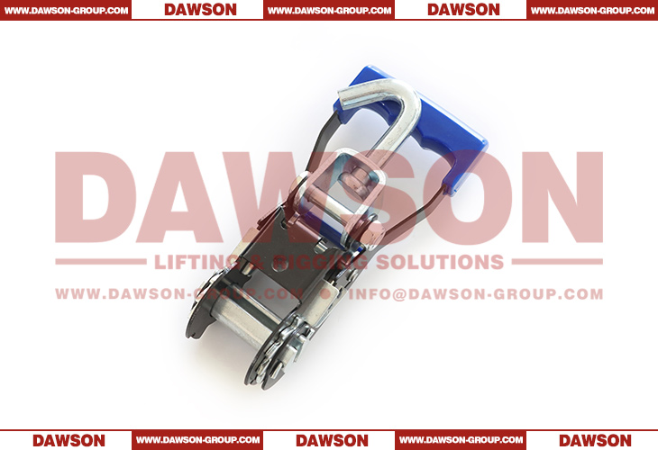 DAWSON 35MM X 3T X 200MM ラチェット ラッシング バックル、安全ロックとスイベル J フック付きのエクストラロング ブルー ラバー ハンドル、ラッシング バックル - Dawson Group Ltd. - 中国メーカー、工場