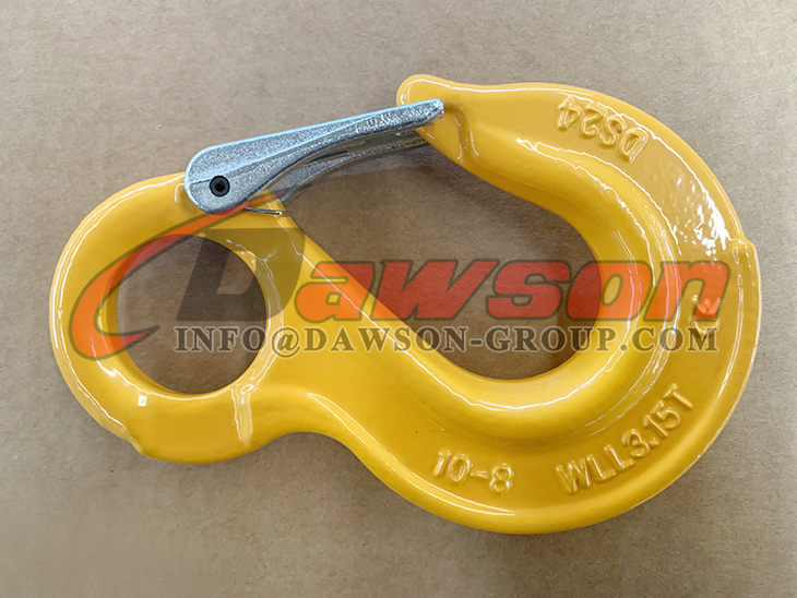 DS013 G80 WLL3.15T Gancho para eslinga con ojo con pestillo fundido para eslingas de cadena - Dawson Group Ltd. - Fabricante, f&aacute;brica de China