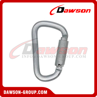 Mosquetón de acero con arnés de seguridad de cuerpo completo DSJ-1038, mosquetón de acero compensado en forma de D