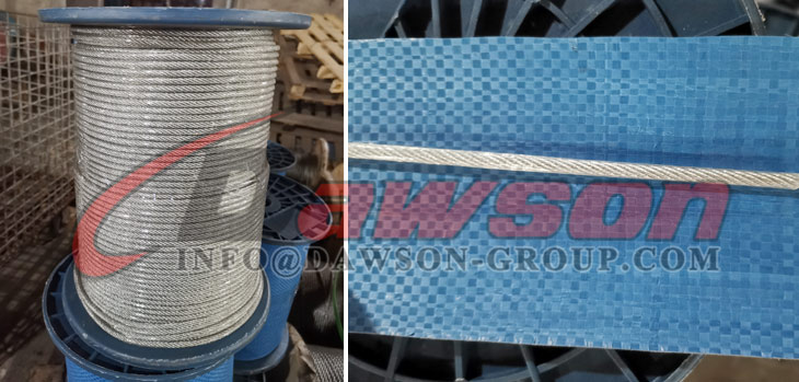 Construcci&oacute;n de cable de alambre recubierto de PVC 6X7 + FC 3-5MM-250M - Dawson Group Ltd. - Fabricante, proveedor y f&aacute;brica de China