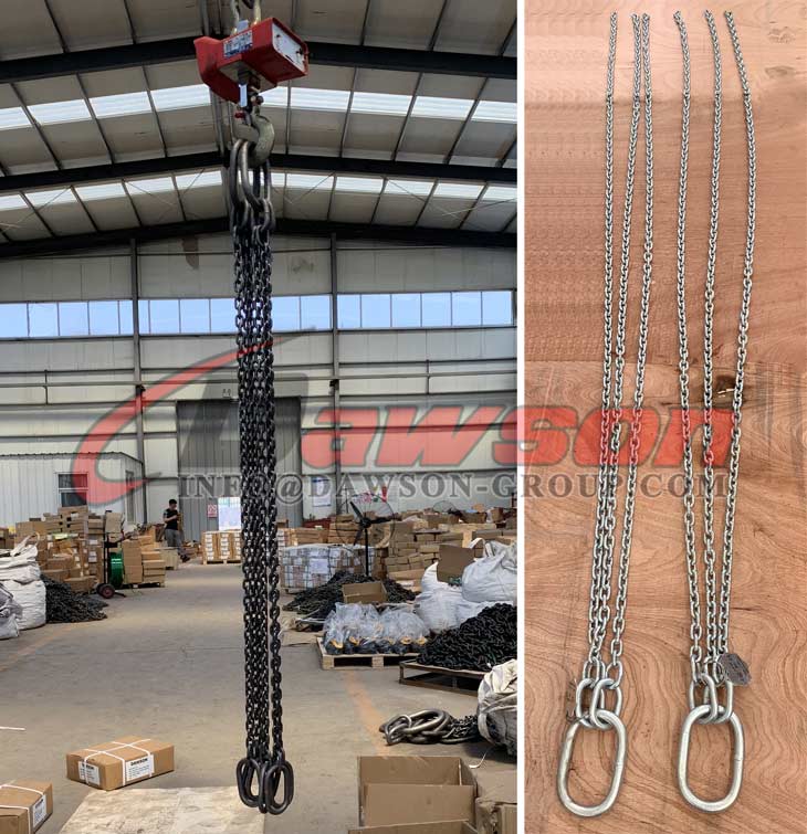 Eslinga de cadena de triple pierna de grado 80, eslinga de cadena G80 para elevaci&oacute;n y amarre - Dawson Group Ltd. - Fabricante, f&aacute;brica de China