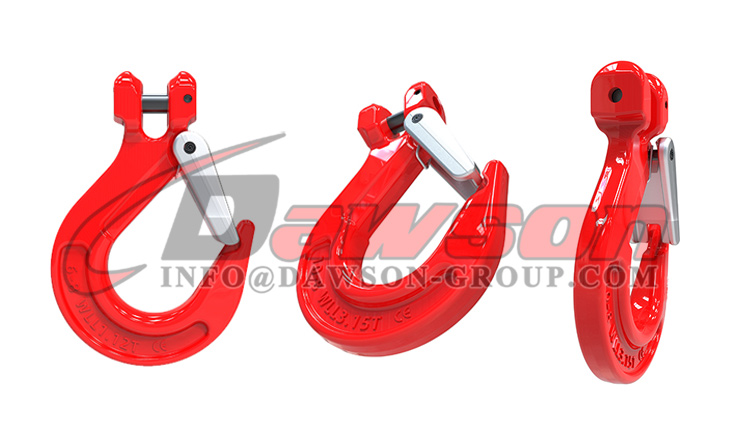 Gancho de eslinga de horquilla DS012 G80 con pestillo fundido para eslingas de cadena de elevaci&oacute;n de gr&uacute;a - Dawson Group Ltd. - Proveedor, fabricante y f&aacute;brica de China