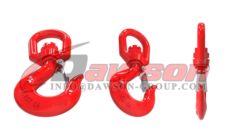 Gancho girat&oacute;rio DS040 G80 com trava de seguran&ccedil;a para eslingas de corrente de eleva&ccedil;&atilde;o de guindaste para servi&ccedil;os pesados ​​- Dawson Group Ltd. - Fornecedor, fabricante, f&aacute;brica na China