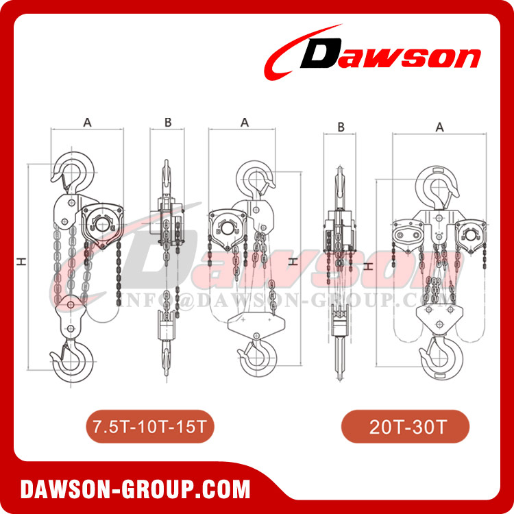 DSVS-A 0.5T - 50T كتلة السلسلة لموقع البناء