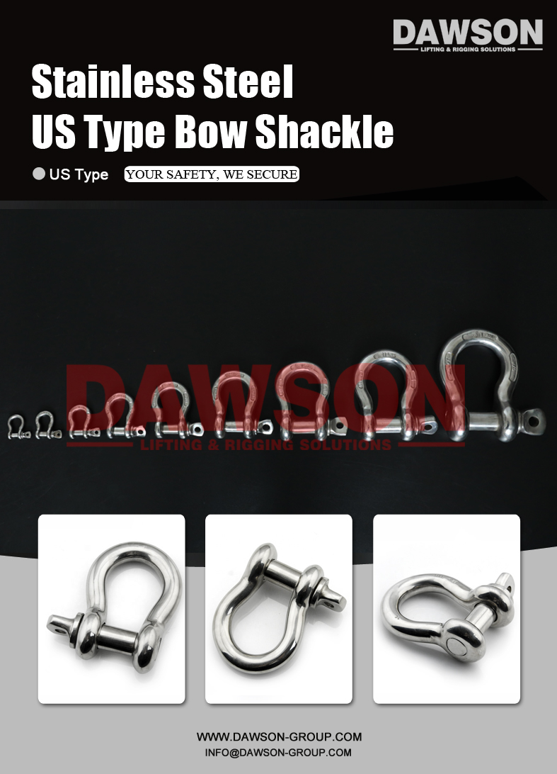 Grillete de arco tipo EE. UU. de acero inoxidable - Dawson Group Ltd. - Fabricante, proveedor y f&aacute;brica de China