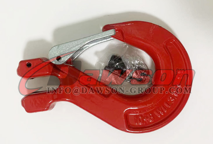 Gancho de eslinga de horquilla DS012 G80 con pestillo fundido para eslingas de cadena de elevaci&oacute;n de gr&uacute;a - Dawson Group Ltd. - Fabricante, proveedor de China