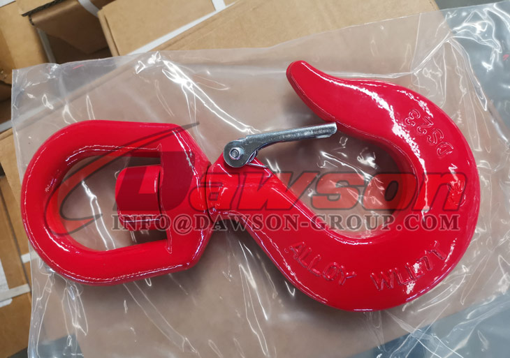 DS132 322A G70 Gancho giratorio de acero de aleaci&oacute;n forjado, Ganchos de polipasto giratorios de acero al carbono forjado de grado 43, Gancho giratorio con pestillo - Dawson Group Ltd. - Fabricante, proveedor de China
