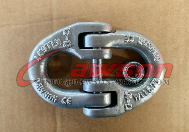 DS1001 G100 Elo de conex&atilde;o tipo europeu pintado de cinza para lingas de corrente de eleva&ccedil;&atilde;o, elo de acoplamento - Dawson Group Ltd.