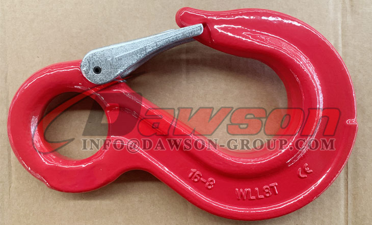 Gancho para eslinga con ojal G80 con pestillo fundido para eslingas de cadena, Gancho para eslinga con ojal DS013 G80 con pestillo fundido - Dawson Group Ltd. - Fabricante, proveedor y f&aacute;brica de China