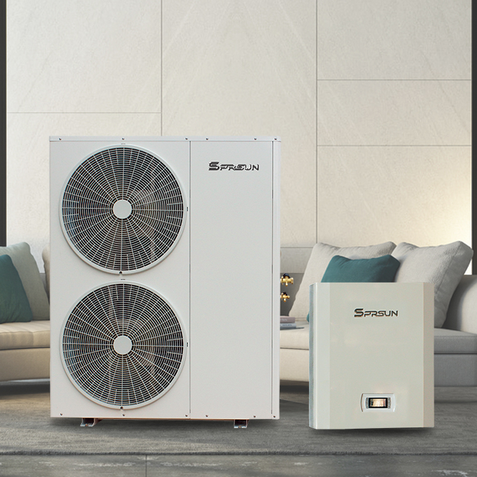 16-18KW EVI DC Inversor Ar para Água Bomba de Calor de Baixa Temperatura - Tipo Split