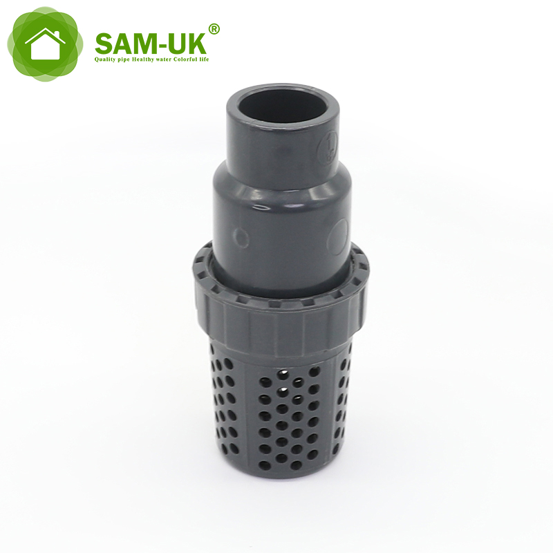 Venta caliente de plástico Din ANSI UPVC Válvula de bola única inferior para aplicaciones civiles e industriales personalizados