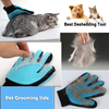 Pet Left and Right Hand 2 in 1 Pair Silicone Dog Grooming Gloves Remove the brush Clean Pet Fur Hairs