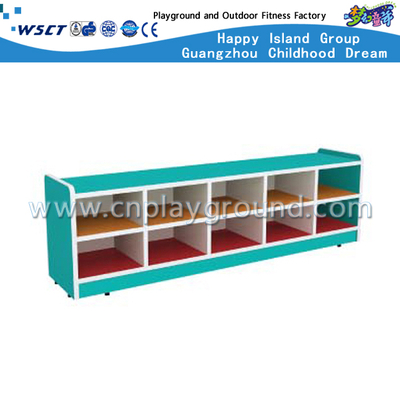 Gabinete de almacenamiento de madera de 2 capas para los zapatos de los niños preescolares (M11-08911)