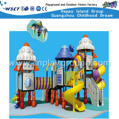 工厂直销待售的儿童室外火箭造型滑梯(A-01501)