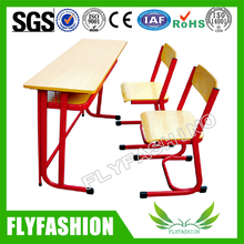 Middle School Wooden School Furniture Desk and Chair (SF-21D)