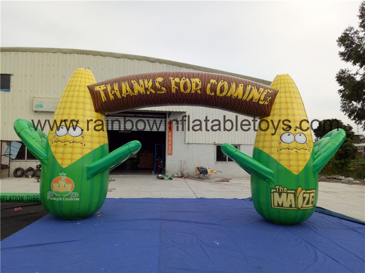 RB21042（8.42x4m） Inflatable Corn Shape Welcome Arch For Commercial Activities