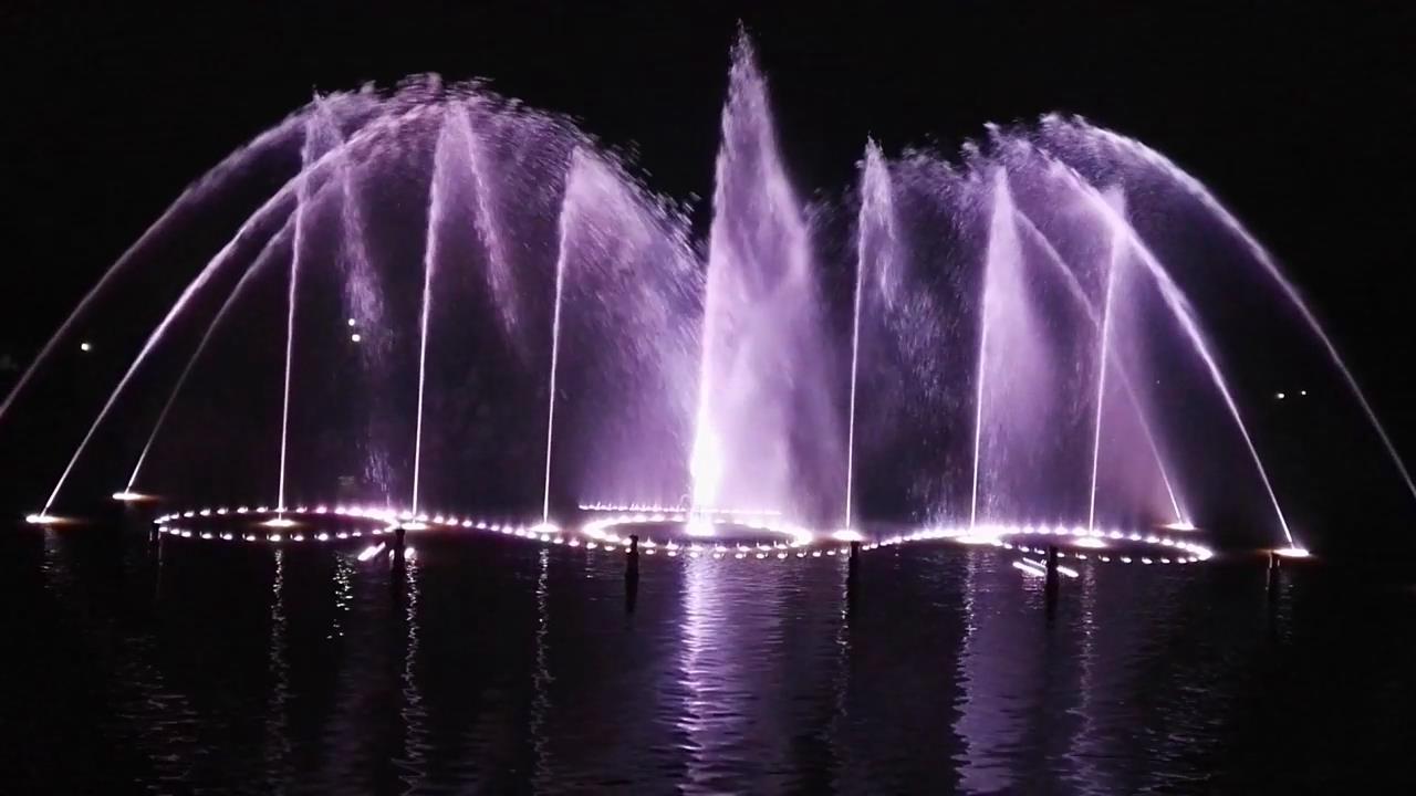Hunan Zhuzhou Fanta wild Park Lake Liaozhai multimedia music fountain engineering (4)