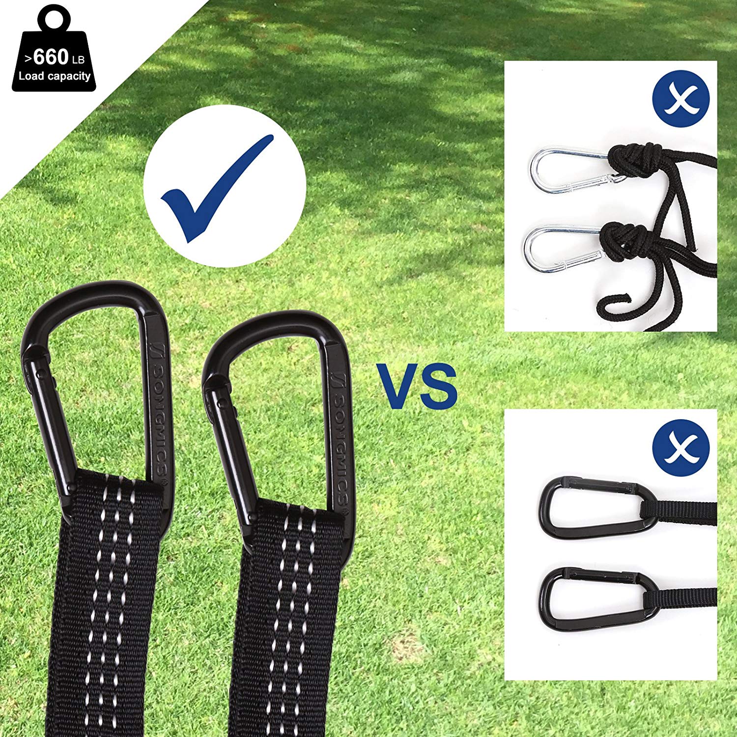 tree strap and carabiner