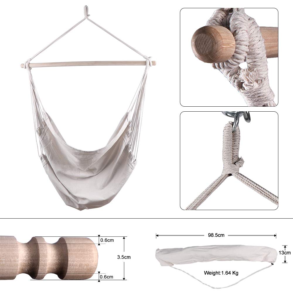 Hammock chair wooden bar