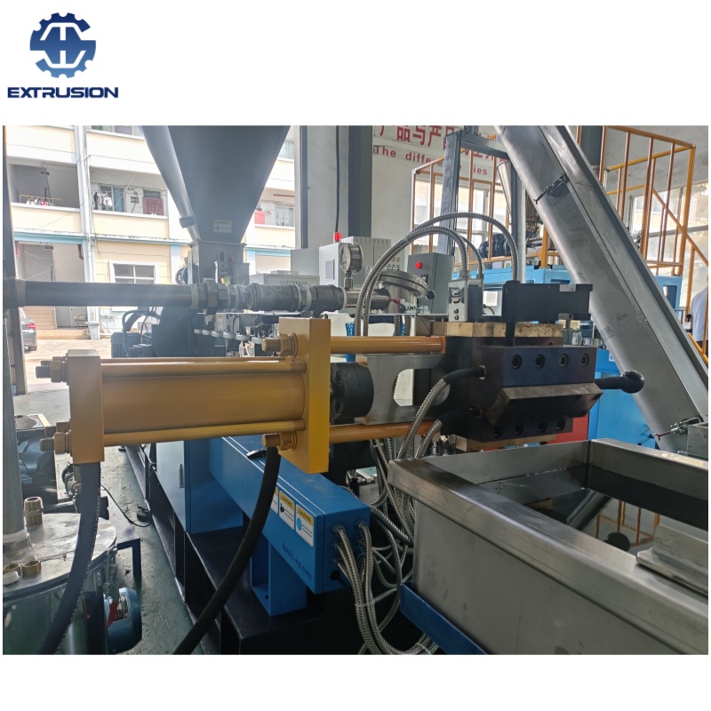 南京海思厂家废旧PET回收双螺杆挤出机 水冷拉条造粒线