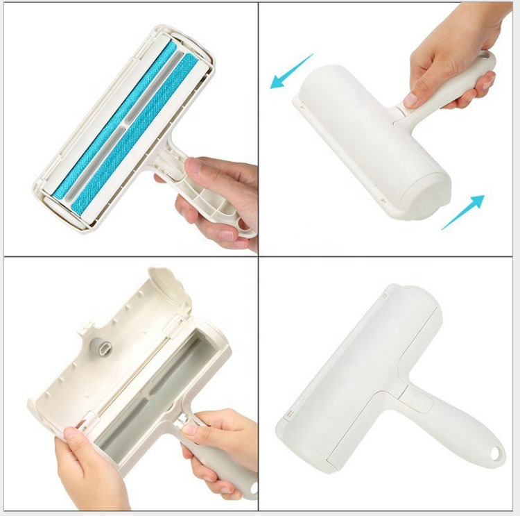 Pet Hair Remover Roller Dog Cat Fur Brush Base Double Side for Home Furniture Sofa Clothes Cleaning Lint Brush