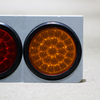 24v 5.5 inch led stop turn tail lights with stainless steel plate