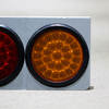 24v 5.5 inch led stop turn tail lights with stainless steel plate