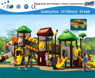 Nouveau terrain de jeu en acier galvanisé commercial de grande maison d'arbre d'enfants extérieure (HD-1002)