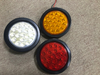 4 inch round led stop turn tail lights with rubber grommets for truck trailer tractor