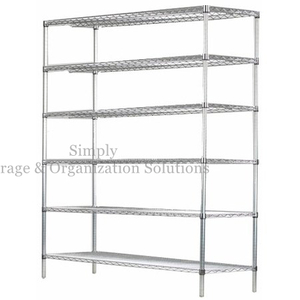 white wire storage shelves