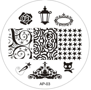 Stainless steel etching Nail stamping template-08