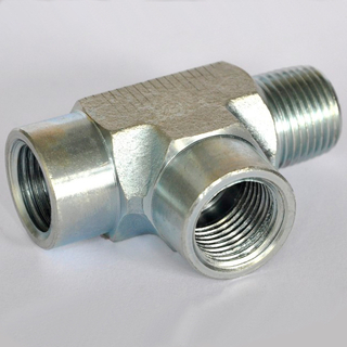 Male Run Tee 5602 Male pipe thread / female pipe thread SAE 140424 hydraulic crimp fittings