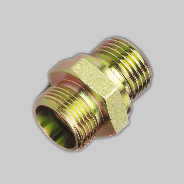 1CH MACHO MACHO 24 ° L.T. / MÉTRICO VARÓN CON O-RING Tipo de luz rosca macho recto