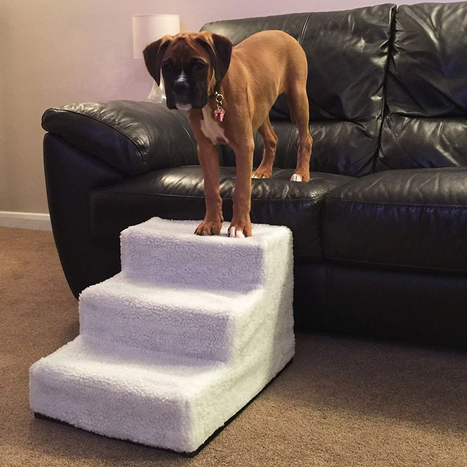 Three step pet stair Pet Climbing Ladder foldable dog stairs for dog and cat climbing