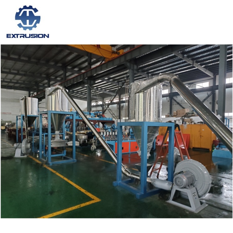 南京海思厂家塑料母粒风冷拉条造粒线