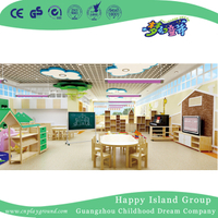 Solución entera de la sala de clase del estilo de madera de la escuela para el niño (HG-6)