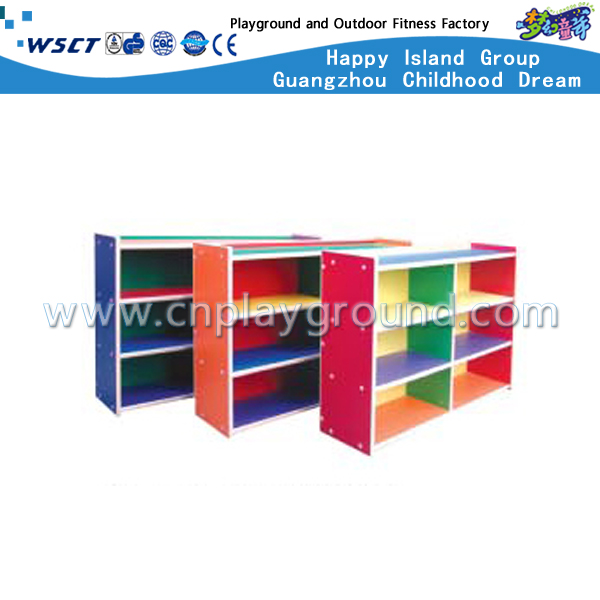 Gabinete de almacenamiento de madera sólido colorido de los muebles de escuela de los juguetes (M11-08903)