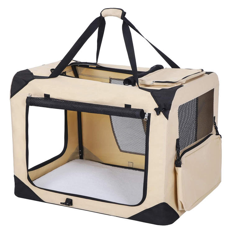 Folding Pet Soft Crate Dog Kennel Modern Unique Fabric House Dog Cloth Cage Wholesale