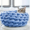 100% Natural Luxury Crochet Arm Knit Giant Chunky Braid Cotton Tube Hideout Perch Cave Pet Dog Cat Bed Handmade Knitting