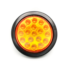 4 inch round led stop turn tail lights with rubber grommets for truck trailer tractor