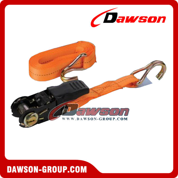 25mm ラチェット ラッシング ストラップ ダブル J フック付き 中国(1)
