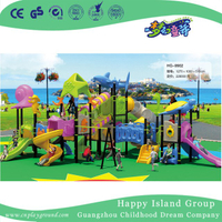 Maravilloso Ocean World Animal Acero galvanizado Zona de juegos para niños con tobogán (HG-9902)