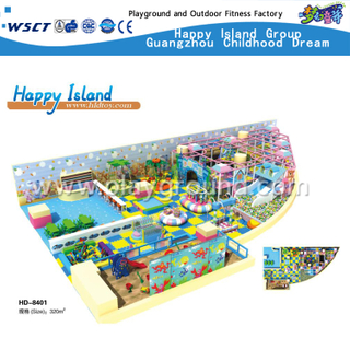 Équipement d'intérieur de terrain de jeu commercial d'enfants drôles d'océan (HD-8401)