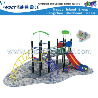 A-17604 Kids Outdoor Пластиковые слайд-комбинации Восхождение на игровые площадки