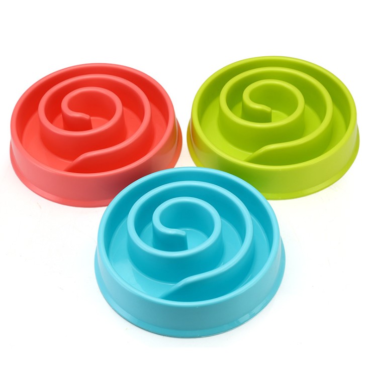 Healthy Anti-choke Anti-slip Pet Slow Food Bowl Interactive Bowl Feeders Plastic Flower Shape Dog Cat Slow Feeding