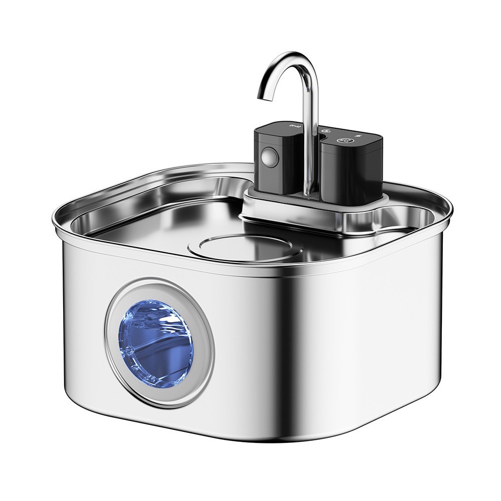 High Quality Black Color Pet Feeder Cat and Dog Cat Water Drinking Dispenser Stainless Steel Smart Pet Water Fountain